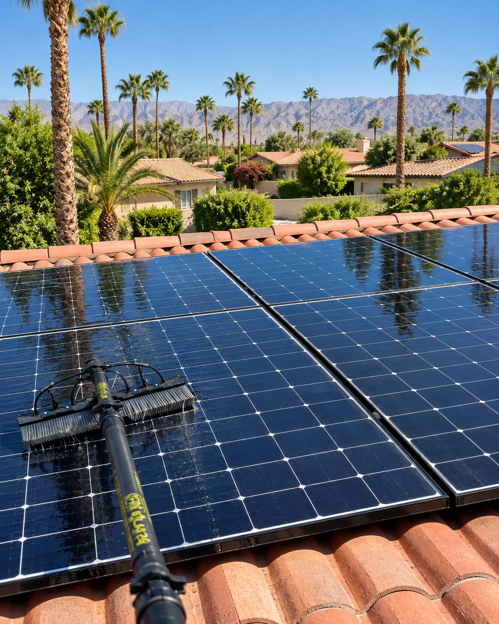 Solar panel cleaning in Palm Springs: booking a home visit